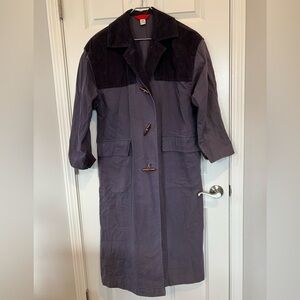 Intuitions Sport Casual Women's Trench Coat in Deep Purple - Size Medium